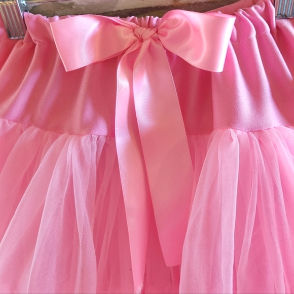 DANCE Pink Gym TUTU PUPPET WORKSHOP Barbie Rose Satin Elastic Tulle Slip Skirt S - Picture 9 of 16